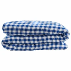 Sale Gabrielle Paris Housse de couette en lin lavé Vichy | Bleu