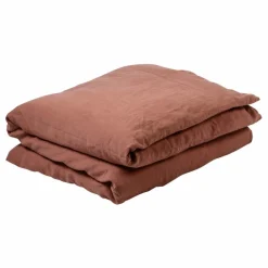 Online La cerise sur le gâteau Housse de couette Mona en chanvre | Rhubarbe