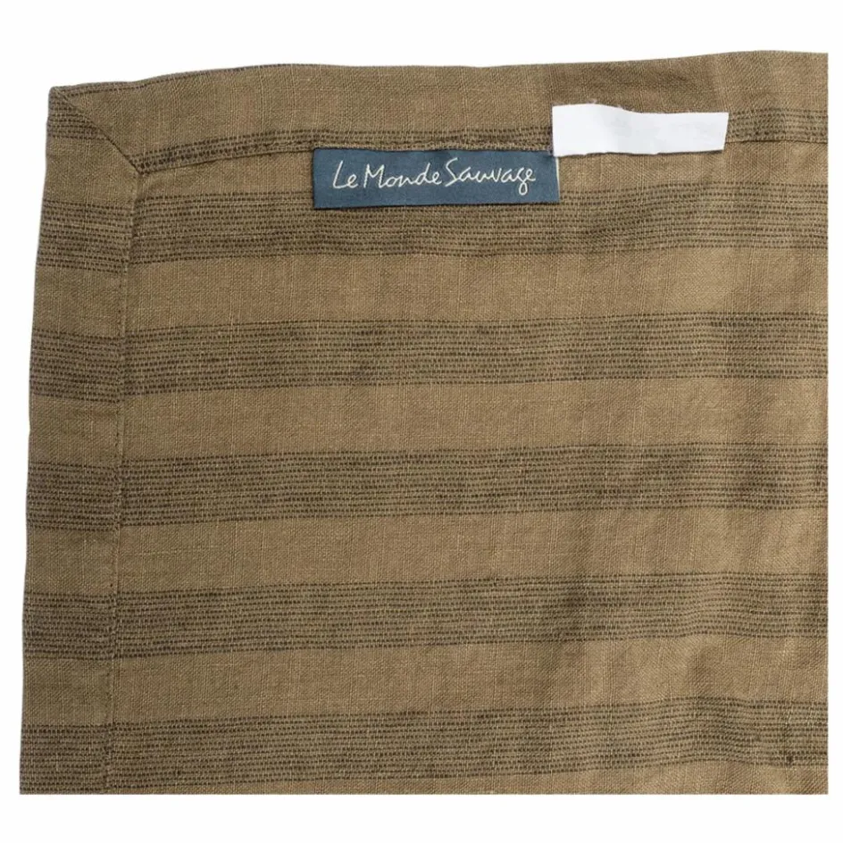Discount Le Monde Sauvage Housse de couette Sandhills en lin | Marron