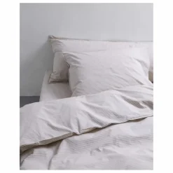 Hot Housse de couette Striped en percale organique - Brown-Ecru | Enfant Linge De Lit Enfant|Linge De Lit