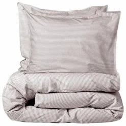 Hot Housse de couette Striped en percale organique - Brown-Ecru | Enfant Linge De Lit Enfant|Linge De Lit