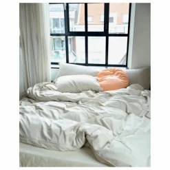 Hot Housse de couette Striped en percale organique - Brown-Ecru | Enfant Linge De Lit Enfant|Linge De Lit