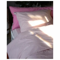 New Suite 702 Housse de couette Striped en Coton Bio | Rose