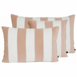 Sale Haomy Housse de coussin en lin et velours Perth | Rose poudré