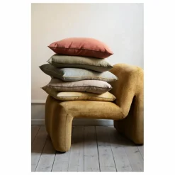Online Madam Stoltz Housse de coussin en lin et coton | Vert