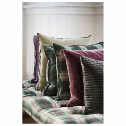 Online Madam Stoltz Housse de coussin en lin et coton | Vert