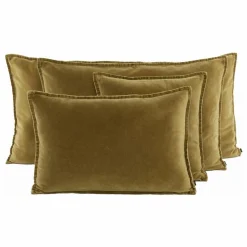 Discount Haomy Housse de coussin en velours Manhattan | Gold