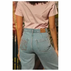 Hot Alma Deia Jean Flare en Coton Bio | Denim bleached