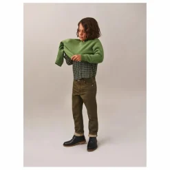 Discount Bonpoint Jean Jagger Coton Bio | Vert kaki