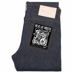 New Naked & Famous Jean Super Guy Dia De Los Muertos Selvedge | Indigo