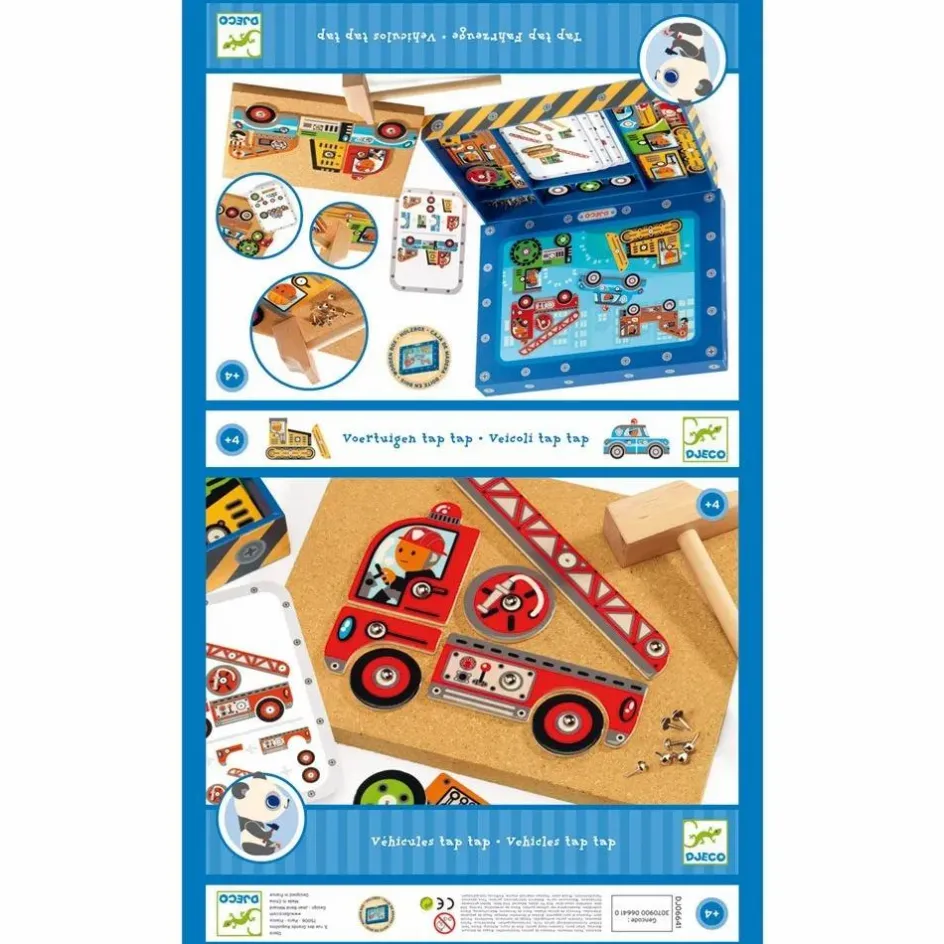 Djeco Jeux De Société|Jeux Éducatifs*Jeu de dextérité Tap tap véhicules