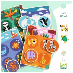 Djeco Jeu de Loto Wood Multicolore