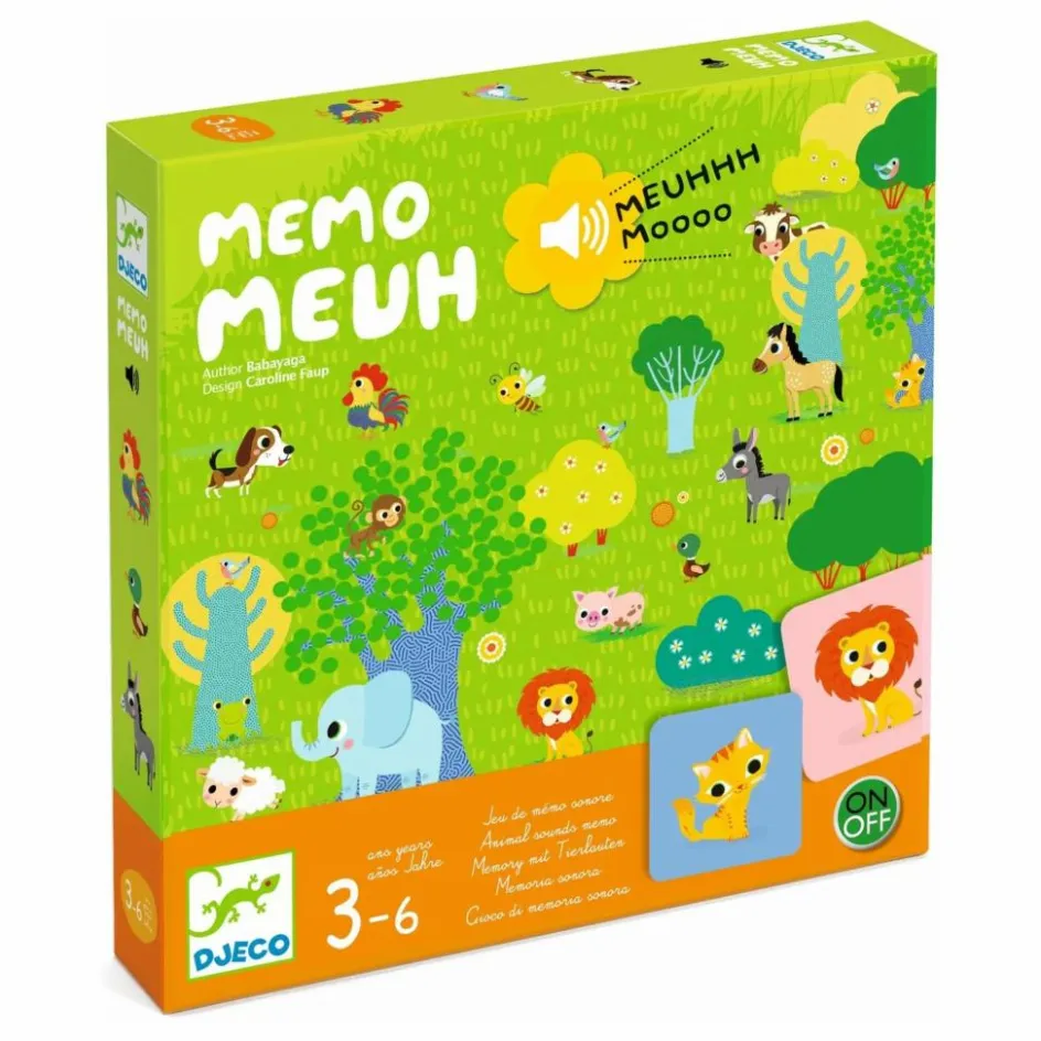 Hot Djeco Jeu de mémorisation Meuh Multicolore