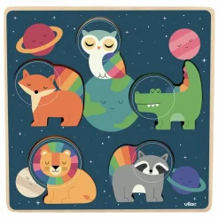 Best Vilac Jeu d'encastrement tactile Espace Multicolore
