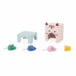 Hot Janod Jeu se repérer dans l'espace - Chat et souris Multicolore
