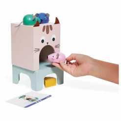 Hot Janod Jeu se repérer dans l'espace - Chat et souris Multicolore