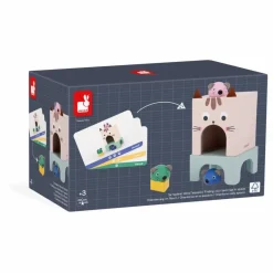 Hot Janod Jeu se repérer dans l'espace - Chat et souris Multicolore
