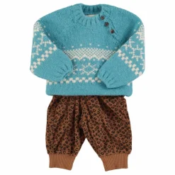 Piupiuchick Jogger Léopard Eponge Coton Bio ||Enfant Leggings, Pantalons|Pantalons Jeggings
