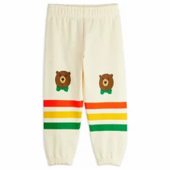 Discount Mini Rodini Jogger Ours Rayures Coton Bio | Ecru