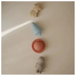 Mushie Jouets pour le bain Espace - Set de 4| Jouets D'Éveil|Jouets D'Éveil