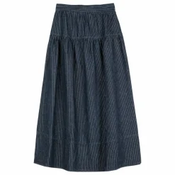 Bobo Choses Jupe A-Line Rayée Denim Coton Bio - Collection Femme ||Femme Jupes, Shorts