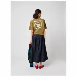Bobo Choses Jupe A-Line Rayée Denim Coton Bio - Collection Femme ||Femme Jupes, Shorts