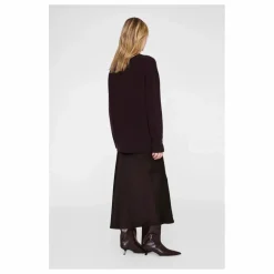 Discount Anine Bing Jupe Bar Soie | Marron foncé
