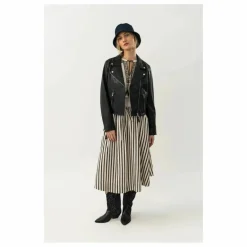 New Lollys Laundry Jupe Bristol Rayures | Noir