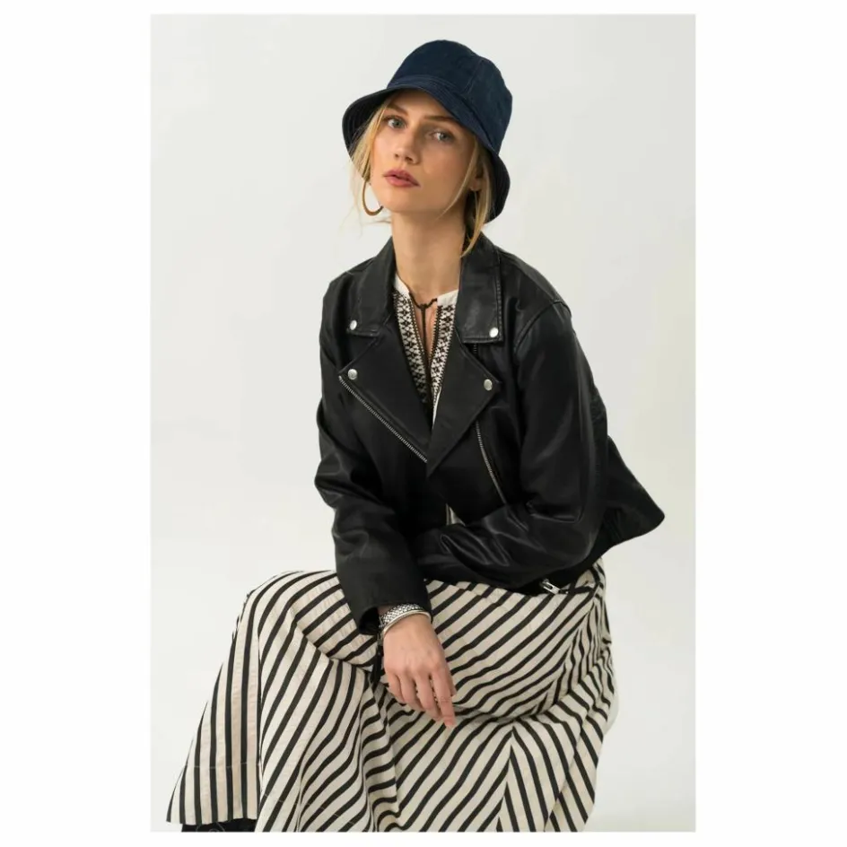 New Lollys Laundry Jupe Bristol Rayures | Noir