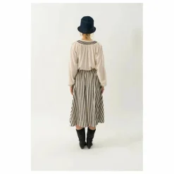 New Lollys Laundry Jupe Bristol Rayures | Noir
