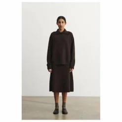Outlet FUB Jupe Feutre Laine Mérinos - Collection Femme | Marron