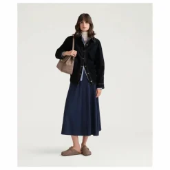 Sale Momoni Jupe Isla Laine Mérinos | Bleu nuit