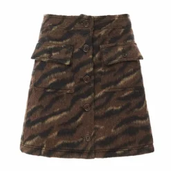 Femme YMC Jupes, Shorts*Jupe Jacquard Tigre |