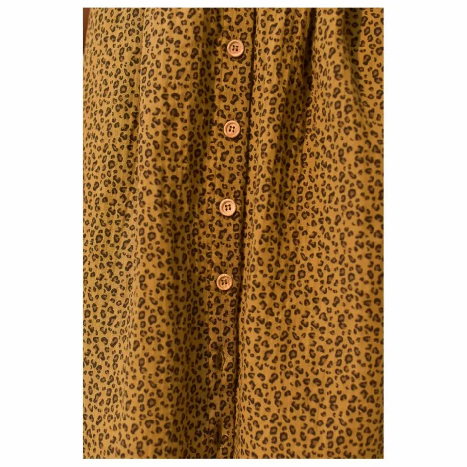 Sale Marlot Paris Jupe Minette Mini Léopard Coton Bio - Collection Femme | Marron