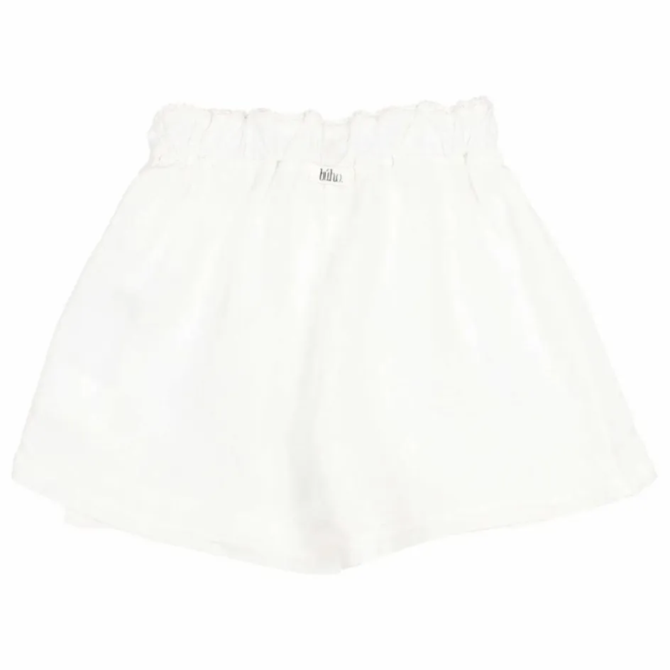 Búho Jupe Short Unie Lin | Blanc