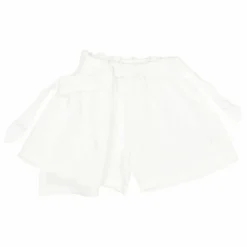 Búho Jupe Short Unie Lin | Blanc