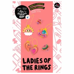 Omy x Gallimard Jeunesse Kit de 4 bagues et 4 pendentifs à fabriquer| Loisirs Créatifs