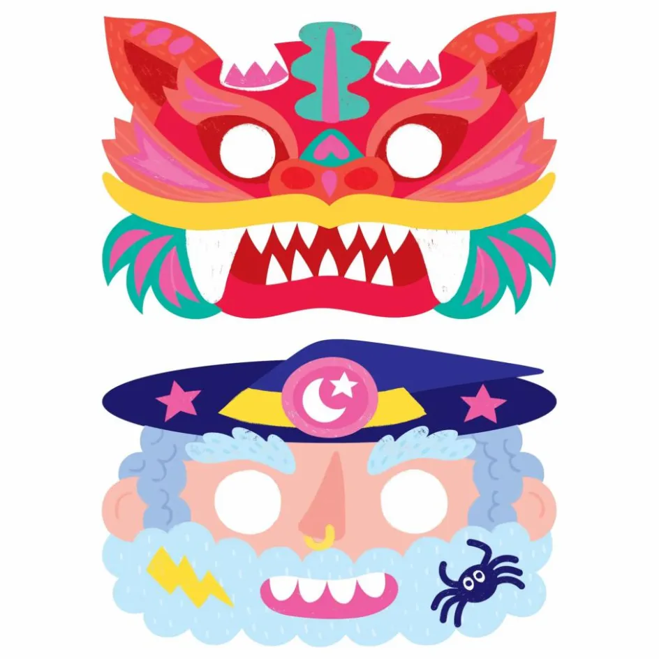 Online Kit de 6 masques à décorer Magic Mask Loisirs Créatifs