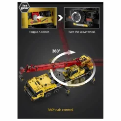 Homme Cada Jeux Éducatifs|Livres, Jeux*Kit de construction Camion grue multifonction - 1 831 pièces