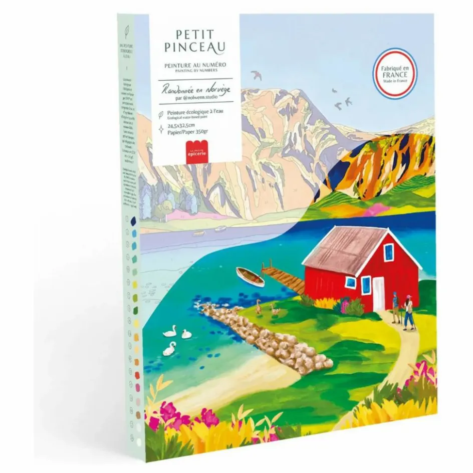 La Petite Épicerie Kit de peinture au numéro - Norvège par Nolwenn Studio| Loisirs Créatifs