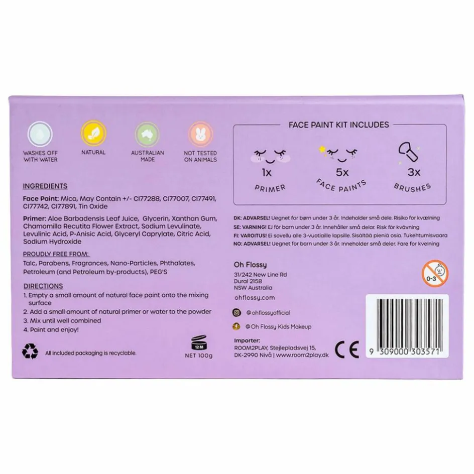 Enfant Oh Flossy Soins Du Corps|Soins Du Corps*Kit de peinture pour le visage Magic Garden