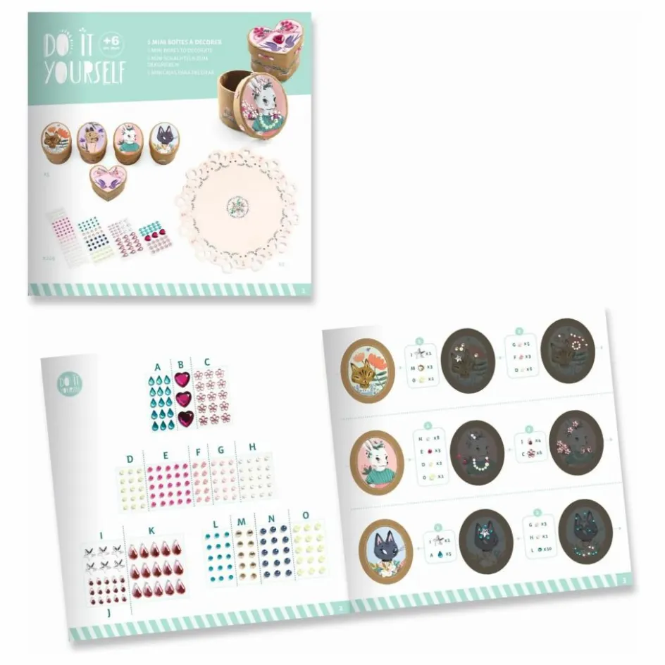 Djeco Kit DIY - Mini-boîtes à créer| Loisirs Créatifs