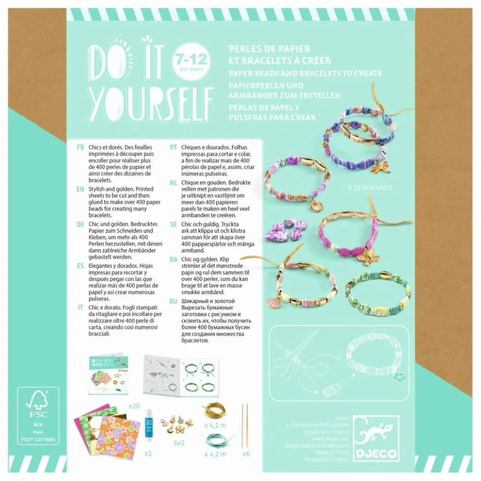 Djeco Kit DIY - Perles et bracelets à créer| Loisirs Créatifs