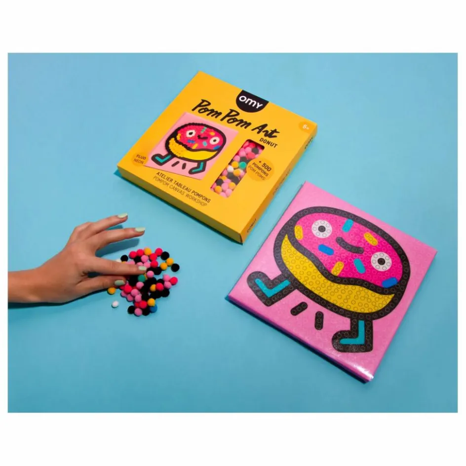 Omy Kit pour tableau Pom Pom Art Rose
