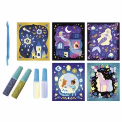 Janod Kit sables phosphorescents et paillettes Nuit Féerique - x Hachette Multicolore