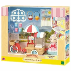 New Sylvanian Families La maman mouton et son stand de popcorn Multicolore