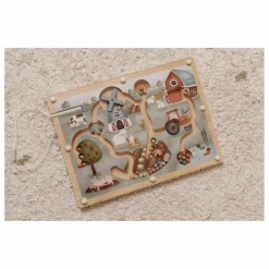 Little Dutch Labyrinthe magnétique en bois FSC - Little Farm| Jouets D'Éveil|Jouets D'Éveil