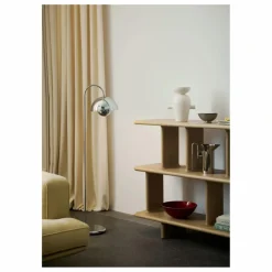 Best & Tradition Lampadaire Flowerpot VP12, Verner Panton | Chromé