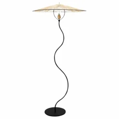 Honoré Luminaires*Lampadaire Kaa en métal et raphia |