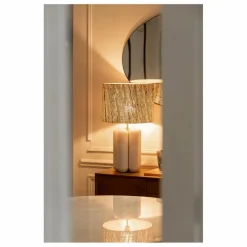 Outlet Lampe à poser abat-jour en raphia Charlotte | Luminaires